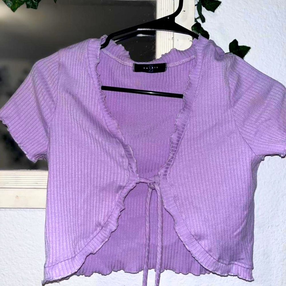 Purple Tie Front